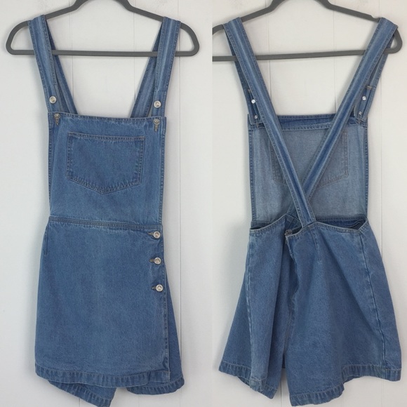 Vintage Denim - Vintage Pinafore Overalls Denim Jean Skort Sz. 9 M